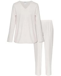 Hanro - V-Neck Pyjama Set - Lyst