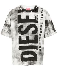 DIESEL - T-Shirt mit Logo-Print - Lyst