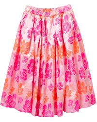 Comme des Garçons - Floral-Print Midi Skirt - Lyst