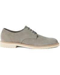 Brunello Cucinelli - Reversed Calfskin Derby Shoes - Lyst