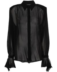 ANDAMANE - Chiffon Silk Shirt - Lyst