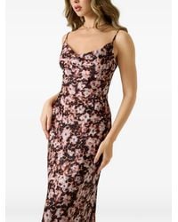 Guess - Satin Midi Dress - Lyst