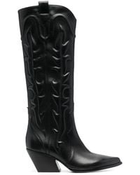 Elena Iachi - Stiefel Aus Leder 80Mm - Lyst