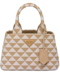 Prada - Symbole Embroidered Tote Bag - Lyst