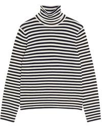 Valentino Garavani - High-Neck Vlogo-Plaque Sweater - Lyst