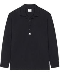 Courreges - Long-Sleeve Logo-Detail Polo Shirt - Lyst
