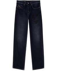 DIESEL - Jean 2001 D-Macro À Patchs Brodés - Lyst