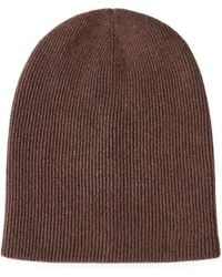 Brunello Cucinelli - Cashmere English-Rib Knit Beanie - Lyst