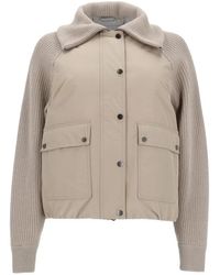 Brunello Cucinelli - Veste Matelassée À Design Côtelé - Lyst