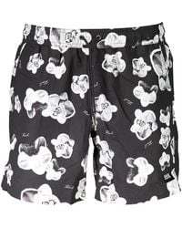 KARL LAGERFELD - Floral-Print Swim Shorts - Lyst