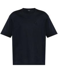 Giorgio Armani - T-Shirt Regular Fit Organic Cotton Interlock Jersey - Lyst