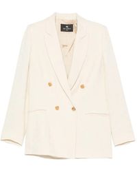 Etro - Chaqueta En Jacquard Con Doble Botonadura - Lyst