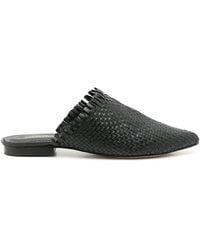 Sarah Chofakian - Mules Con Cuoio Intrecciato - Lyst