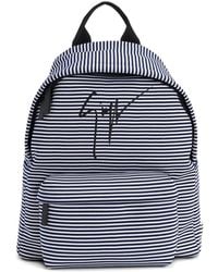 Giuseppe Zanotti - Striped Embroidered-Logo Backpack - Lyst