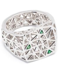 Tom Wood - Mesh-panelling Sterling Silver Ring - Lyst