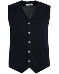 Gran Sasso - V-Neck Button Vest - Lyst