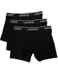 Lacoste - Logo-waistband Slip-on Boxers (pack Of Three) - Lyst