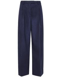 Thelatest - Pantalon Ample À Fines Rayures - Lyst