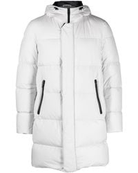 Herno - White Feather Down Parka Coat - Lyst