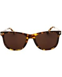 Tom Ford - Tortoiseshell-Effect Rectangle-Frame Sunglasses - Lyst