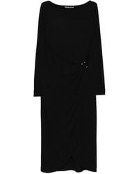 La Petite Robe Di Chiara Boni - Gerafftes Midikleid mit Ringdetail - Lyst