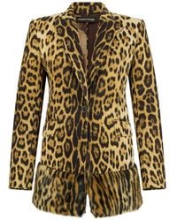Roberto Cavalli - Jaguar Skin Print Single-Breasted Blazer - Lyst