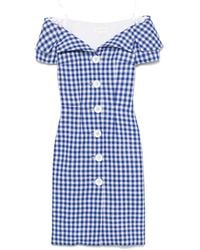 ShuShu/Tong - Gingham Check-Print Mini Dress - Lyst