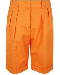 Aspesi - Linen-Blend Shorts - Lyst