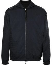 Emporio Armani - Logo Cotton Hoodie - Lyst