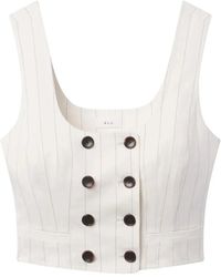 A.L.C. - Darcy Pinstripe Double-Breasted Top - Lyst