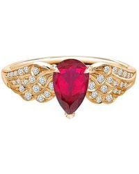 Pragnell - 18Kt Rose Diamond Ruby Tiara Ring - Lyst