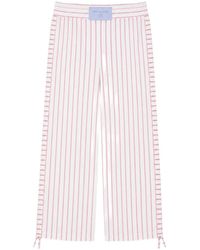 Iceberg - Pantalon À Lien De Resserrage Et Rayures Verticales - Lyst