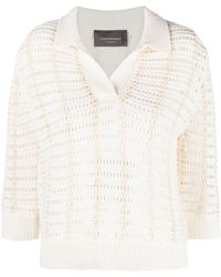 Lorena Antoniazzi - Three-quarter Knitted Polo Shirt - Lyst