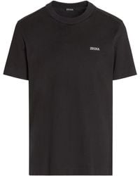 Zegna - Camiseta con logo estampado - Lyst