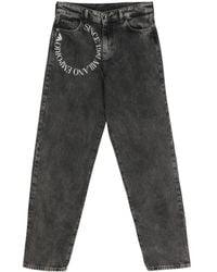 Emporio Armani - Logo-print Slim-fit Jeans - Lyst