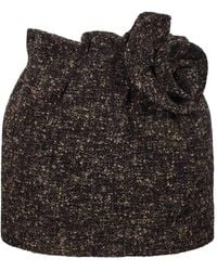 Magda Butrym - Minijupe En Tweed À Appliqués Fleurs - Lyst