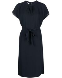 Societe Anonyme - Logo-embroidered Belted Midi Dress - Lyst
