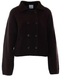 Allude - Cardigan En Maille À Boutonnière Croisée - Lyst