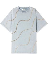 Sandro - Rhinestone-Embellished Cotton T-Shirt - Lyst
