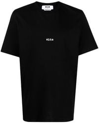 MSGM - T-shirt Met Logoprint - Lyst