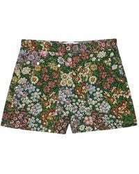 MSGM - Shorts Verfraaid Met Ringlets En Bloemjacquard - Lyst