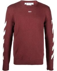 Off-White c/o Virgil Abloh - Arrow-Knit Crew Neck Jumper - Lyst