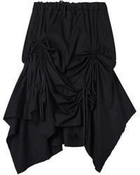 Yohji Yamamoto - Gathered Midi Skirt - Lyst