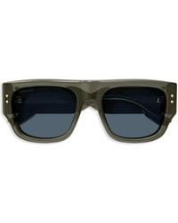 Gucci - Logo-Engraved Square-Frame Sunglasses - Lyst
