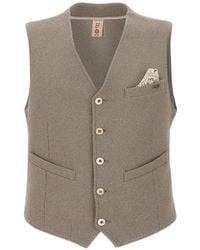 Bob - Microtextured Button-Up Waistcoat - Lyst
