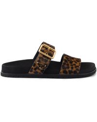 Prada - Sandalen Mit Animal-Print - Lyst
