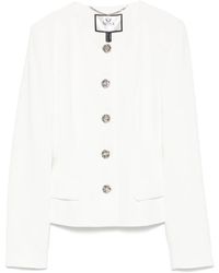 Nissa - Floral-Buttons Blazer - Lyst
