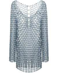 Rabanne - Abito Corto Con Decorazione - Lyst