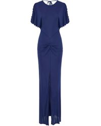 Elisabetta Franchi - Abito Da Sera Con Bordo A Smerlo - Lyst