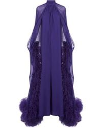 ‎Taller Marmo - Vestido de fiesta largo Feathered Eterea - Lyst